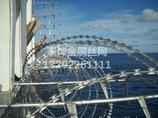 船舶海航轮船甲板防海盗专用刀片刺网 (5)